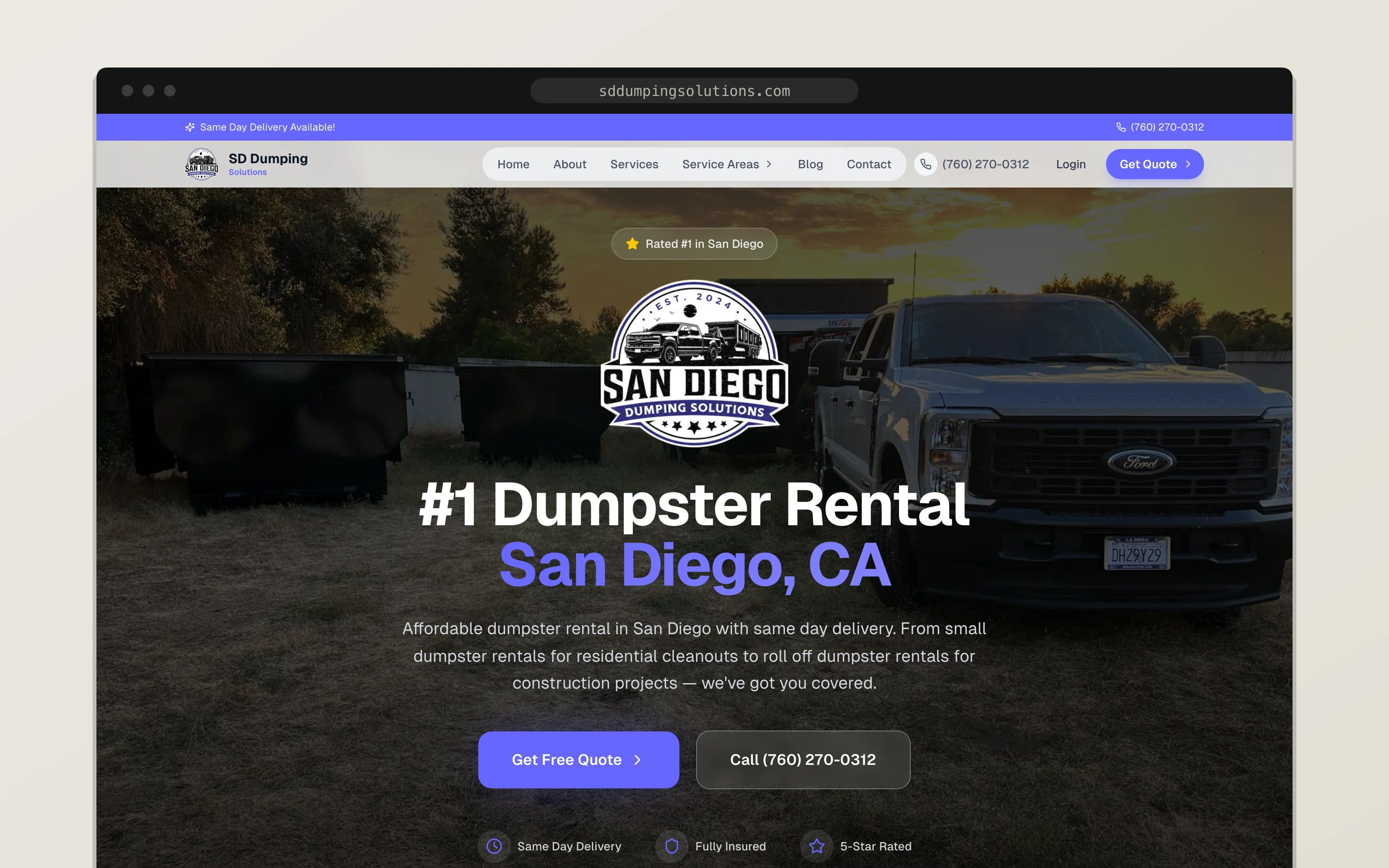 San Diego Dumping Solutions project